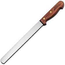 10" SCALLOPED SLICER WOOD HANDLE